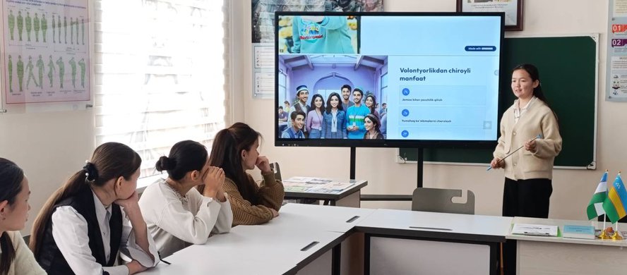 Qoraqalpog‘iston Respublikasi, Qorao‘zak tumani 1-sonli ixtisoslashtirilgan maktab-internatda “Inson volontyorlari” loyihasi doirasida uchrashuv tashkil etildi.